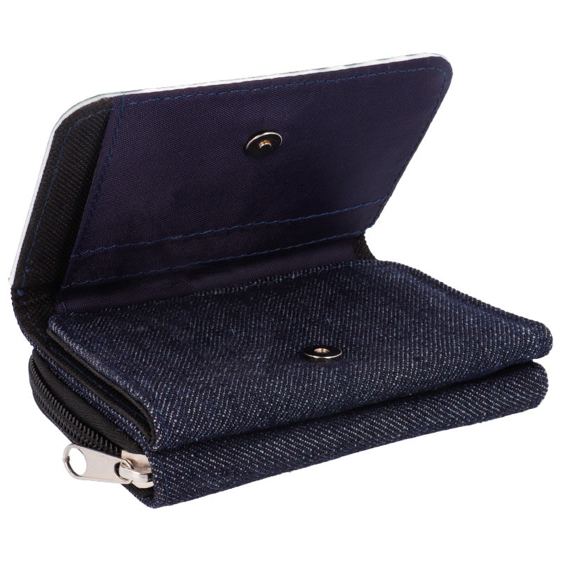 Cartera monedero vaquero con cremallera