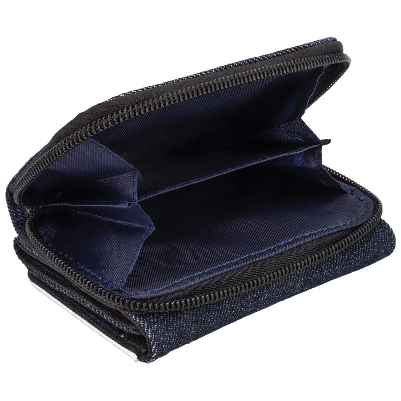 Cartera monedero vaquero con cremallera