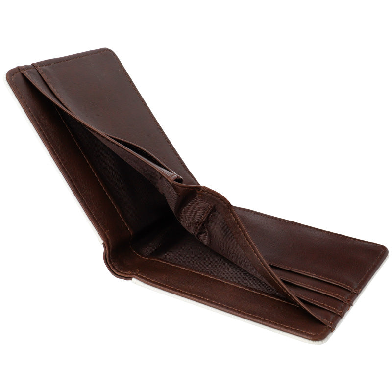 Billetera hombre polipiel marrón 10x12