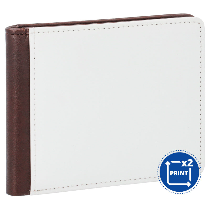 Billetera hombre polipiel marrón 10x12