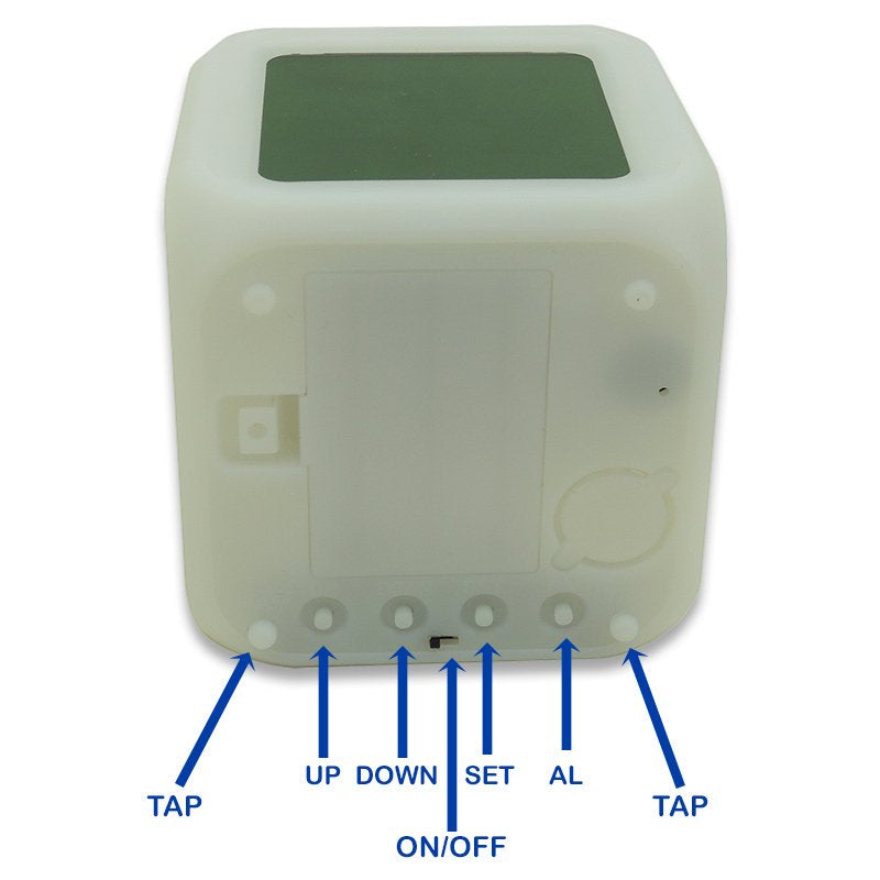 Reloj despertador luz led